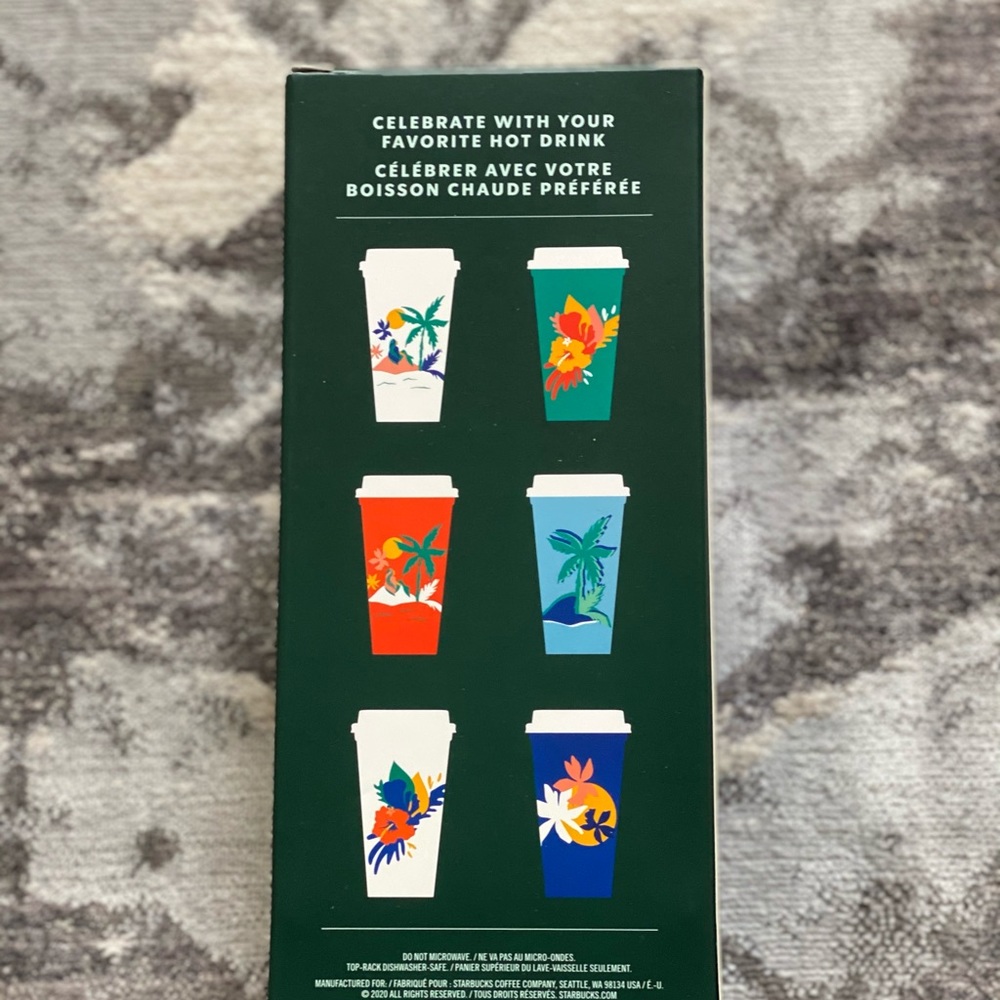 Set of 6 Starbucks Reusable Cups